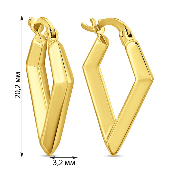 Серьги из желтого золота (арт. 1091926ж) – изображение 2