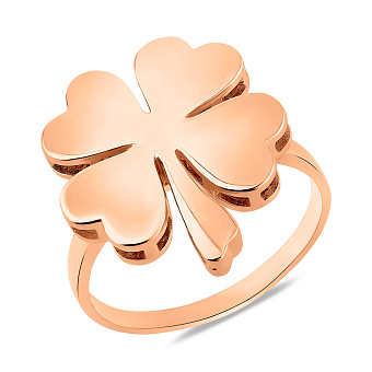 Фото Золотое кольцо Клевер (арт. 156266)