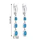 Сережки-підвіски зі срібла з синім опалом (арт. 7502/4417Пос) – зображення 2