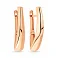 Золотые серьги в красном цвете металла (арт. 108140) – изображение 1
