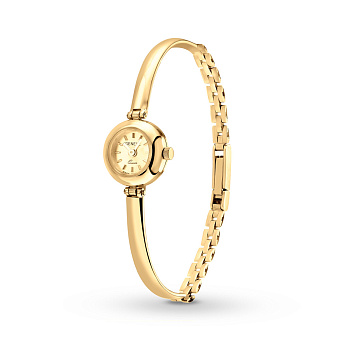 Тонкие часы из желтого золота (арт. 260108ж)