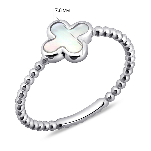 Серебряное кольцо с перламутром (арт. 7501/6921п) – изображение 2