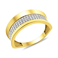 Золота каблучка з фіанітами (арт. 141600ж)