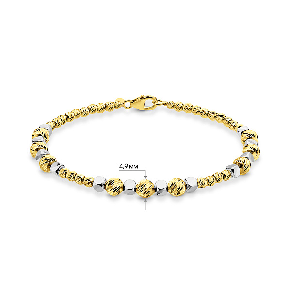 Браслет из желтого и белого золота Francelli (арт. 3261131жб) – изображение 3