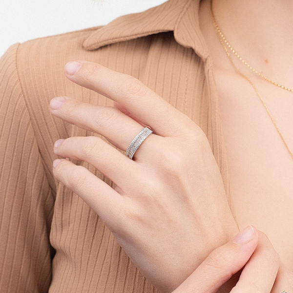 Кольцо из белого золота (арт. 140469б) – изображение 4