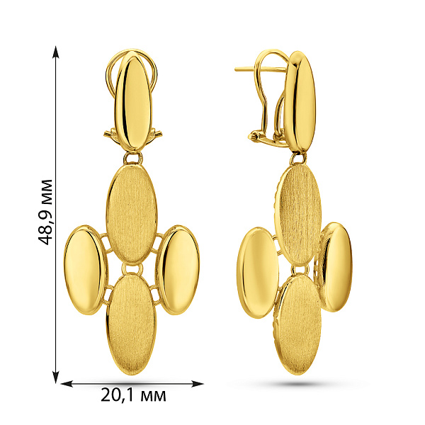 Серьги Francelli из желтого золота (арт. е1091798ж) – изображение 6