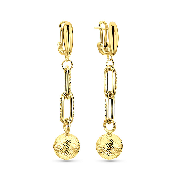 Сережки з жовтого золота Francelli (арт. 109776ж) – зображення 1