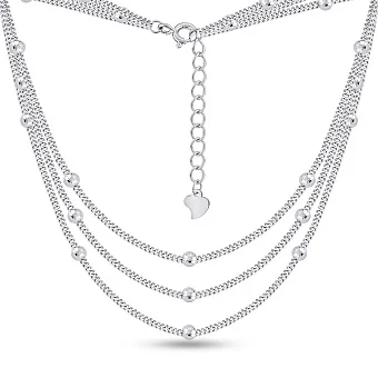 Срібне багатошарове кольє (арт. 7507/2219)