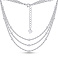 Серебряное многослойное колье (арт. 7507/2219) – изображение 1