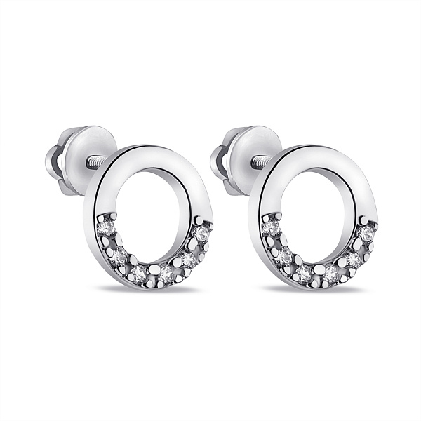 Серебряные серьги с фианитами (арт. 7518/А178сю) – изображение 1
