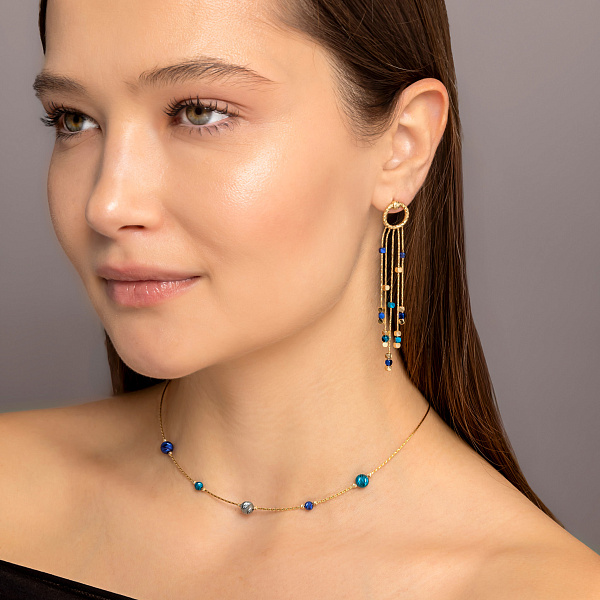 Длинные серьги Francelli из желтого золота (арт. 1091789жсбрз) – изображение 3