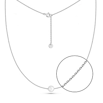 Фото Колье из белого золота с жемчугом (арт. 360357/5б)