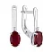Серебряные серьги с рубином (арт. 7502/2187936Р) – изображение 1