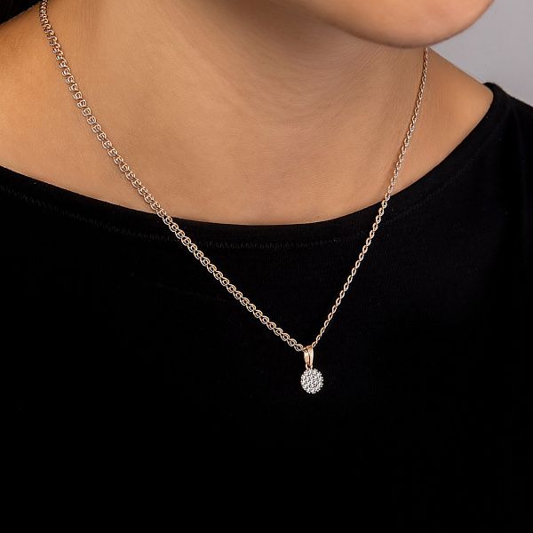 Золотая подвеска с фианитами (арт. 440416) – изображение 2