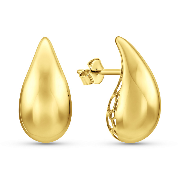 Серьги Капли из желтого золота (арт. 111343ж) – изображение 1
