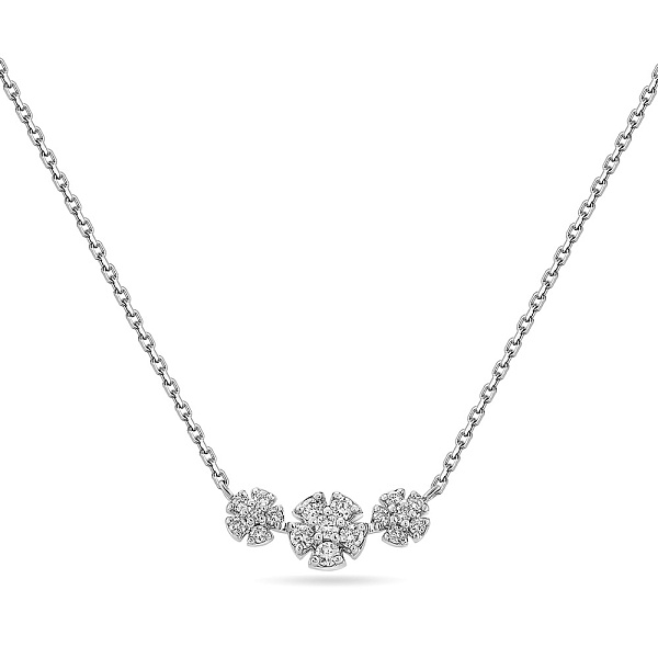 Кольє з білого золота з діамантами (арт. Ц011675015б) – зображення 1