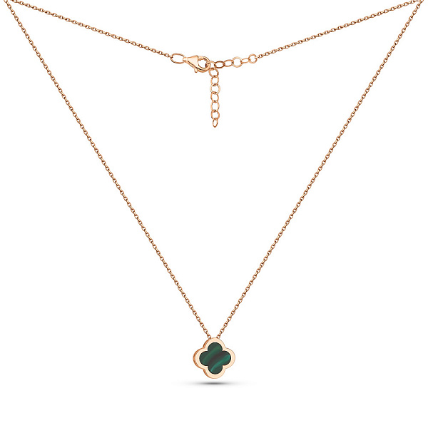 Золотое колье Клевер (арт. 352460/10ез) – изображение 2