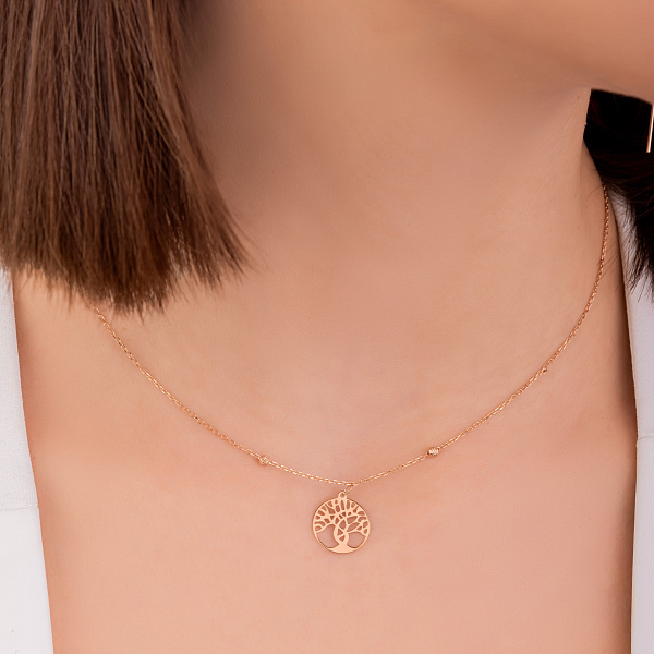 Колье из красного золота Дерево жизни (арт. 352510) – изображение 3