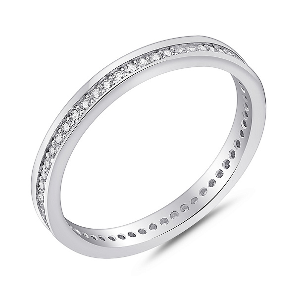 Серебряное кольцо с дорожкой из фианитов (арт. 7501/8119) – изображение 1