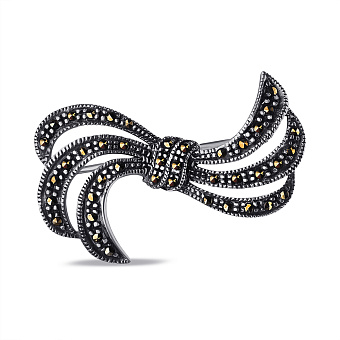 Брошка зі срібла Бантик (арт. 7405/050мрк)