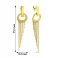 Длинные золотые серьги Francelli с подвеской (арт. 1092058ж) – изображение 4