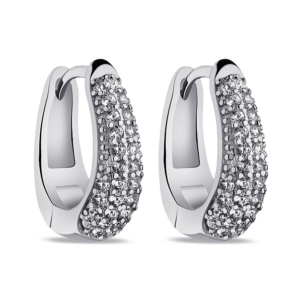 Серьги серебряные с фианитами (арт. 7502/9190/10) – изображение 1