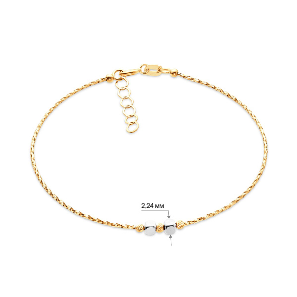 Золотий жіночий браслет Orbit (арт. 323754жб) – зображення 3