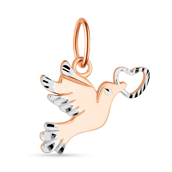 Золотой подвес с родированием (арт. 424532р) – изображение 1