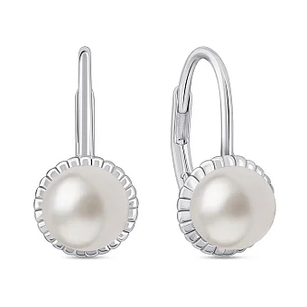 Срібні сережки з перлами (арт. 7502/9944жб)