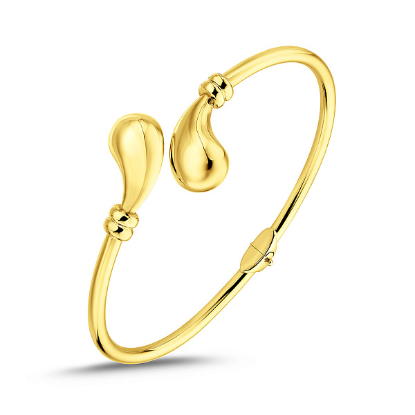 Жесткий браслет из желтого золота Капля (арт. 326889ж) – изображение 1