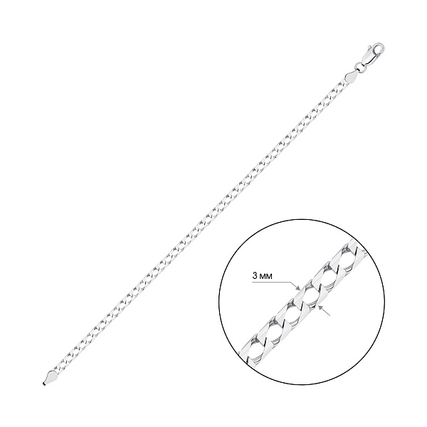Серебряный браслет Панцирное плетения (арт. 03120304) – изображение 2