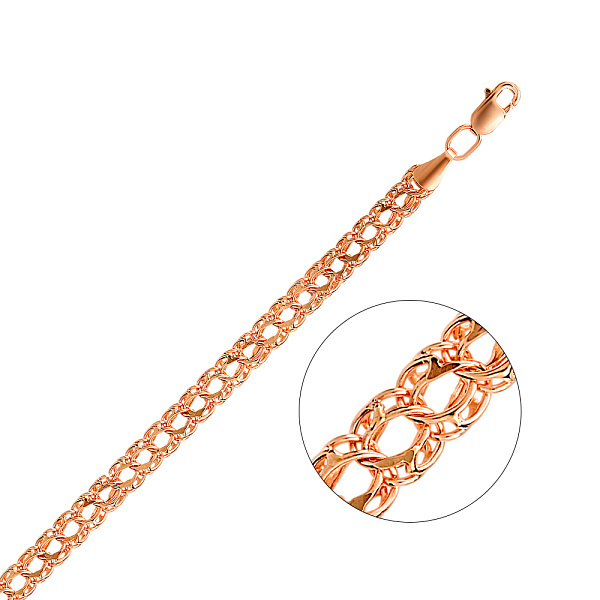 Браслет из красного золота плетения Кардинал (арт. ц315617) – изображение 1