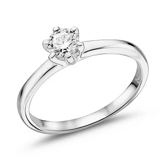 Каблучка з білого золота з діамантом (арт. К341401015б)