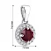 Серебряный подвес с рубином и фианитами (арт. 7503/2021520Р) – изображение 2