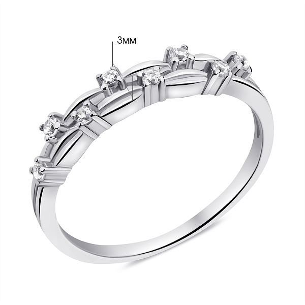 Серебряное кольцо с фианитами (арт. 7501/6853) – изображение 2
