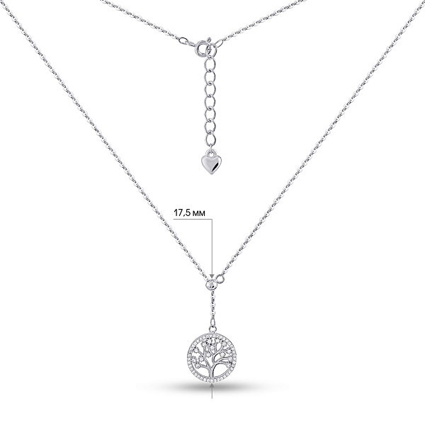 Серебряное колье Дерево жизни с фианитами (арт. 7507/2238) – изображение 3