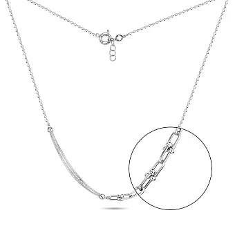 Кольє з білого золота (арт. 352894б)