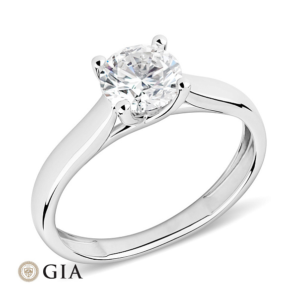 Кольцо из белого золота с бриллиантом (арт. К01109504226б) – изображение 1