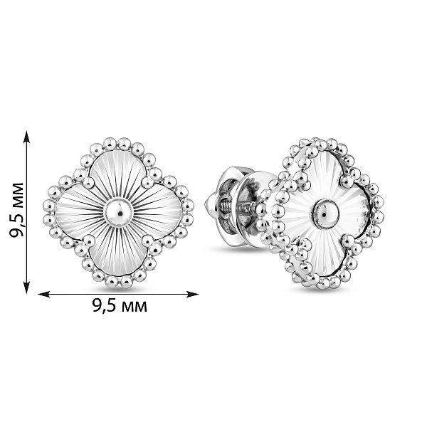 Сережки з білого золота (арт. 1101267ба) – зображення 2