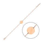 Фото Браслет Монеты из красного золота без камней (арт. 324033/10)