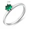 Срібна каблучка зі смарагдом (арт. 7501/531Измкп) – зображення 2