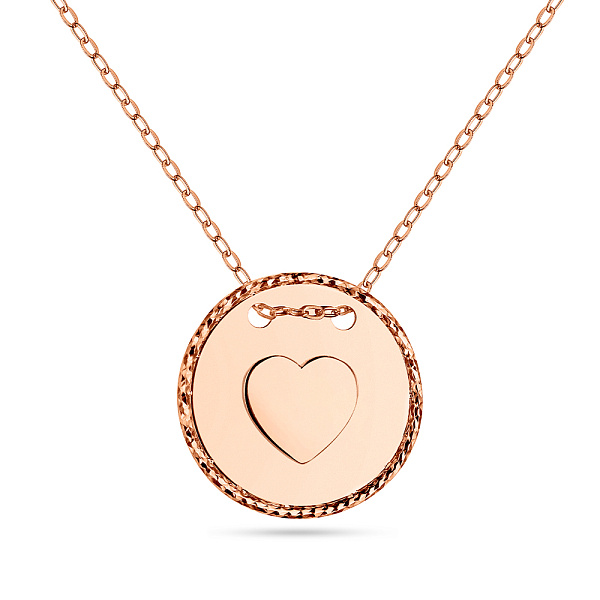 Колье из красного золота "Сердце" без камней (арт. 352207/15) – изображение 1