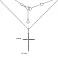 Кольє з білого золота Хрестик з діамантами (арт. Ц341190020б) – зображення 4