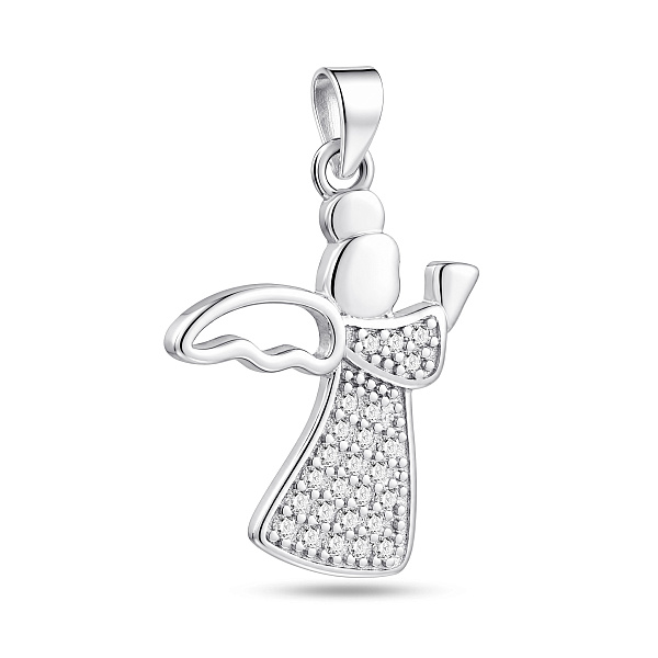 Серебряный подвес Ангел с фианитами (арт. 7503/4869) – изображение 1