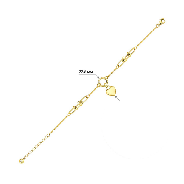 Браслет из желтого золота с фианитом (арт. 326737ж) – изображение 2