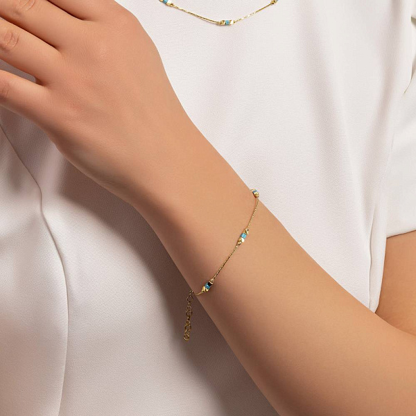 Золотий браслет з бірюзою Francelli (арт. 3261287жБ) – зображення 3