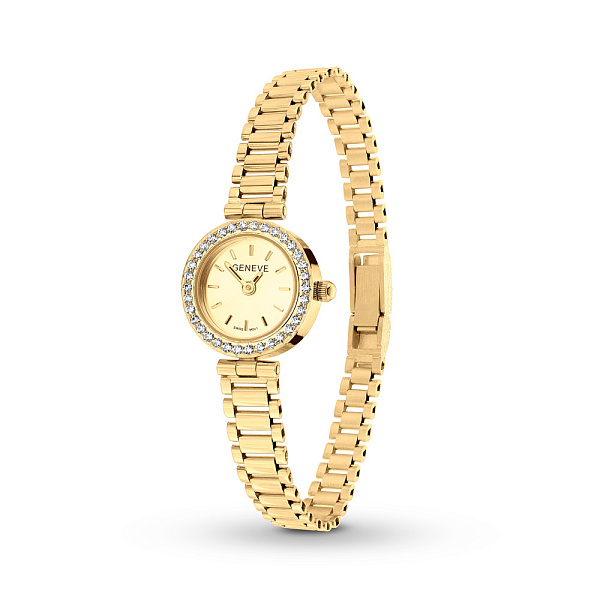 Женские часы из желтого золота с фианитами (арт. 260077ж) – изображение 1