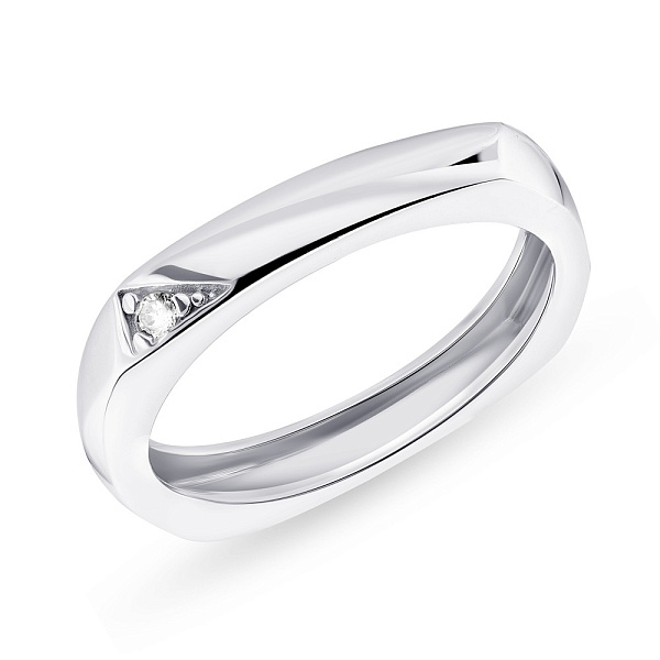Кольцо из серебра с одним фианитом (арт. 7501/802К) – изображение 1