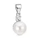 Срібний кулон з перлиною і фіанітом (арт. 7503/4418жб) – зображення 1