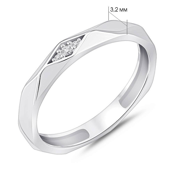 Серебряное кольцо с фианитами (арт. 7501/663К) – изображение 2